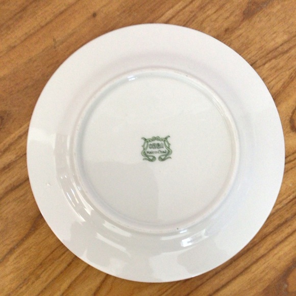 Vintage Blue Floral China Salad Plates - Set of 4 - Picture 9 of 11